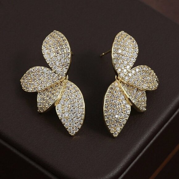 Women's Rakol Elegant Copper Irregular-Shaped Earrings - Picture 9 of 14